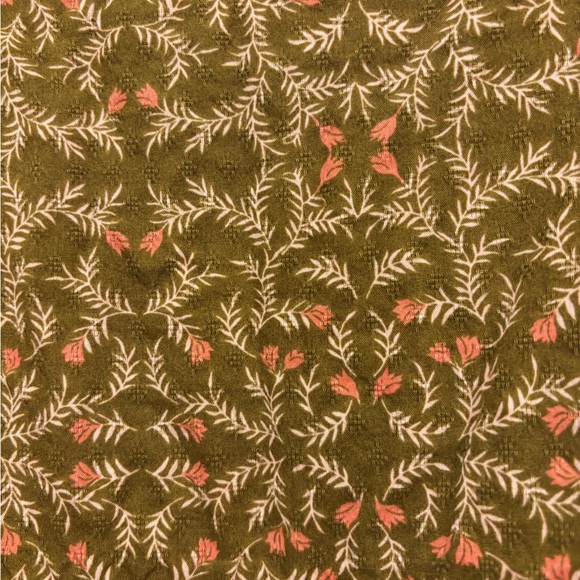 Universal Thread Floral Smocked Dress Large Olive Boho - Picture 3 of 12